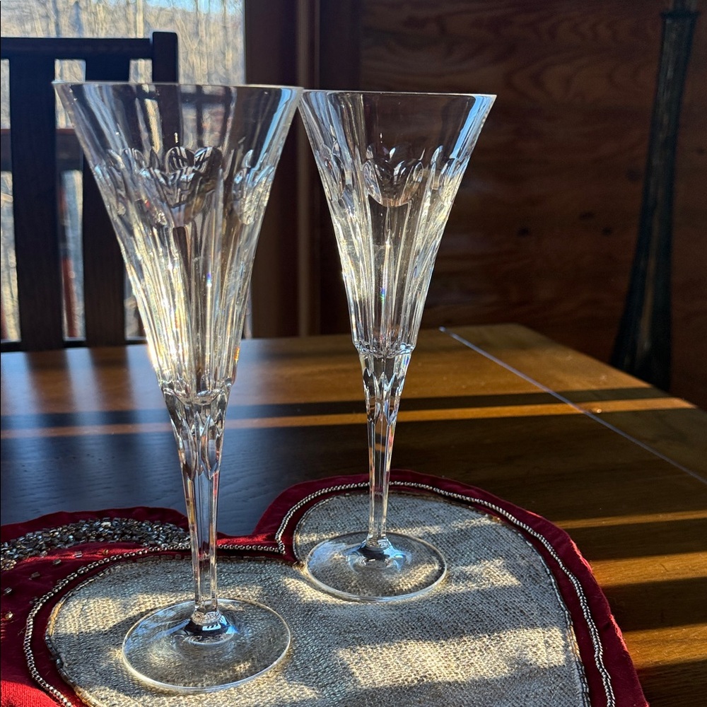 Waterford Crystal Millennium Collection Champagne Flutes - Picture 5 of 11